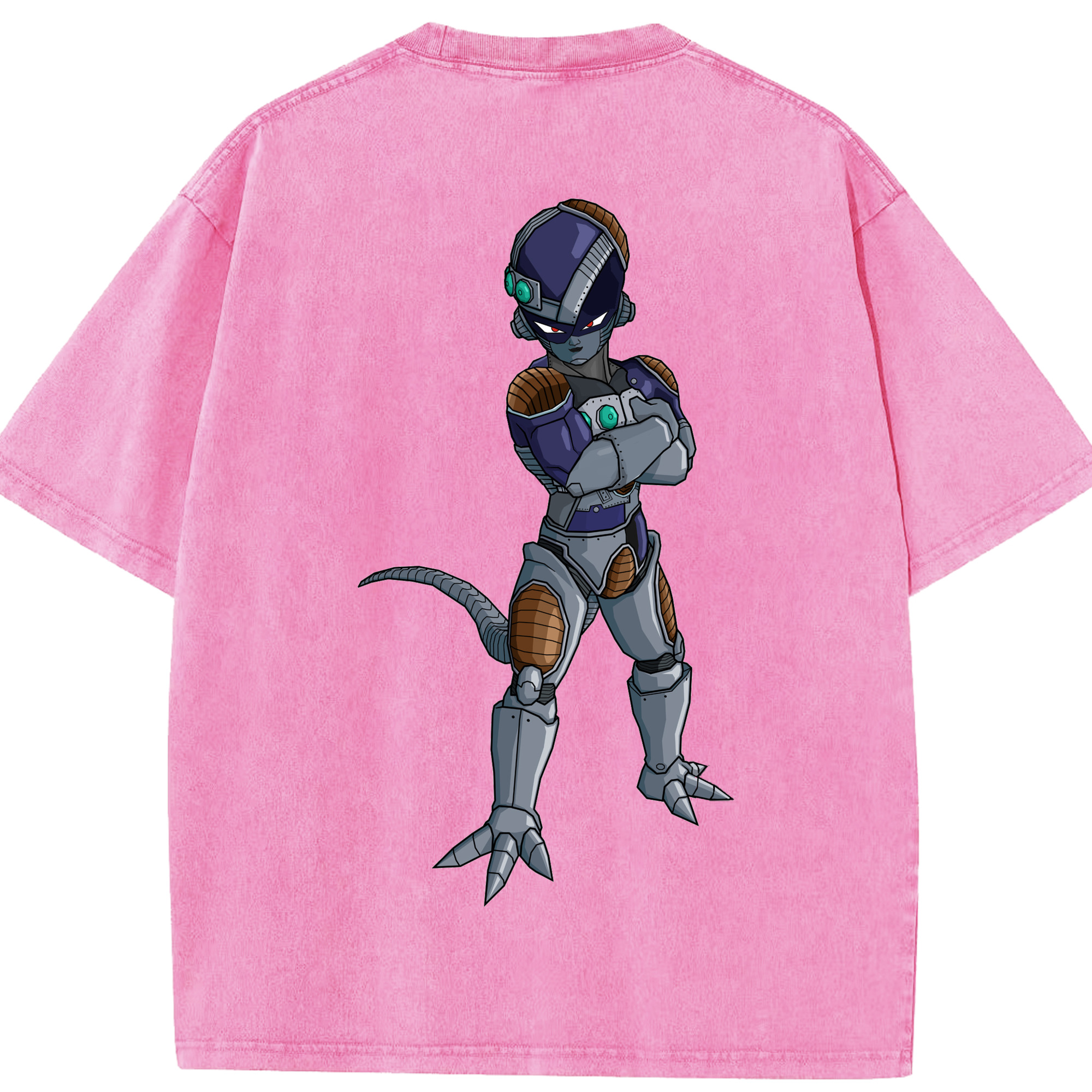 （画像用） ドラゴンボール フリーザ DRAGON BALL Frieza 綿100% ヴィンテージ風 半袖Tシャツ（背面プリント）